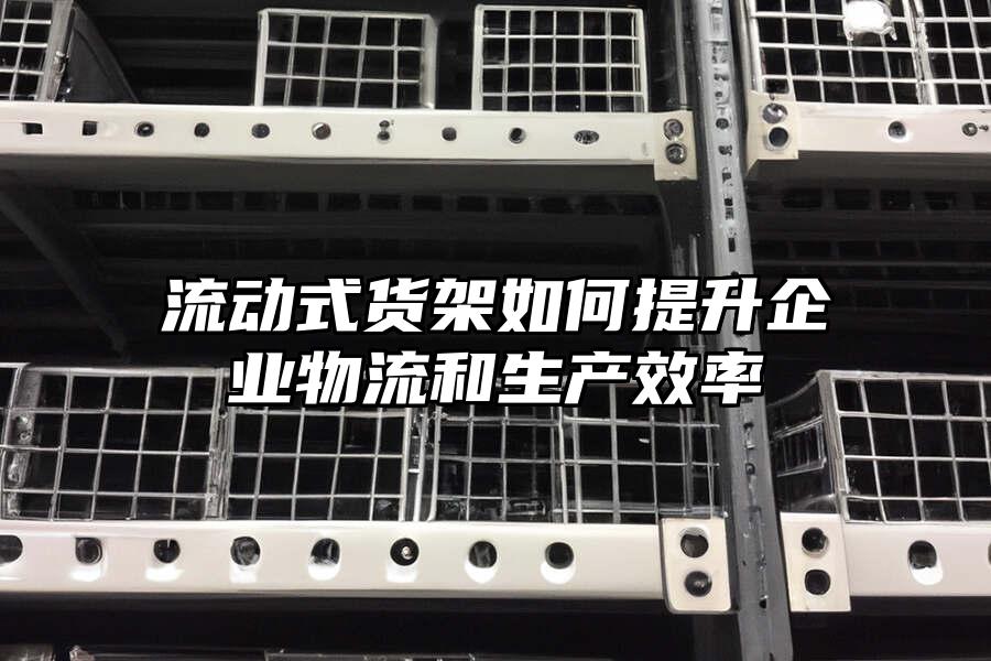 流動(dòng)式貨架如何提升企業(yè)物流和生產(chǎn)效率