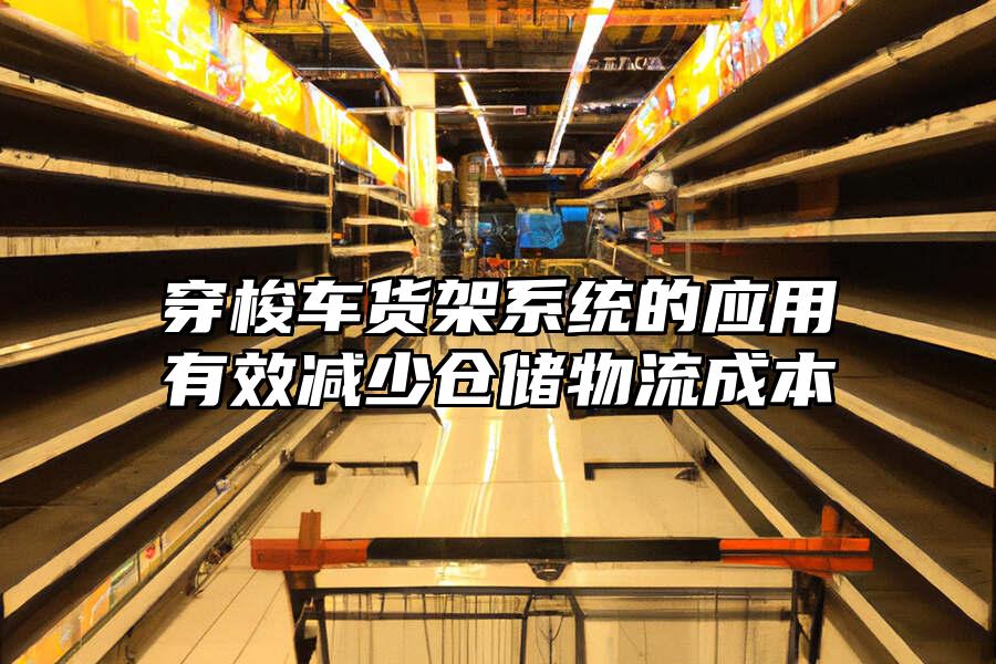 穿梭車貨架系統的應用有效減少倉儲物流成本