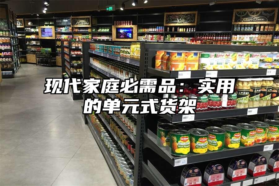 現代家庭必需品：實用的單元式貨架