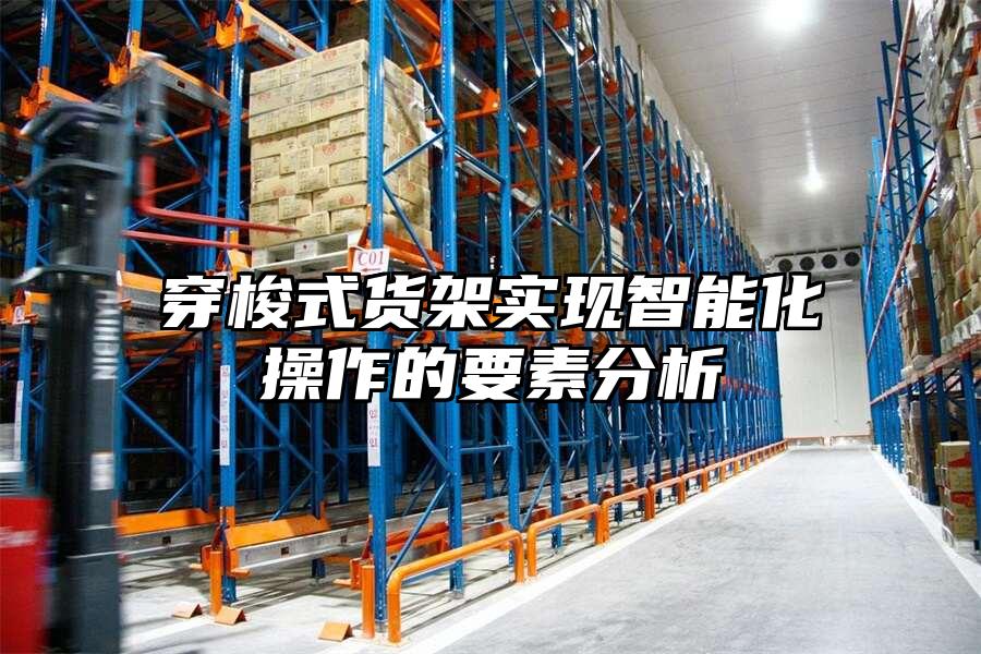 穿梭式貨架實現智能化操作的要素分析