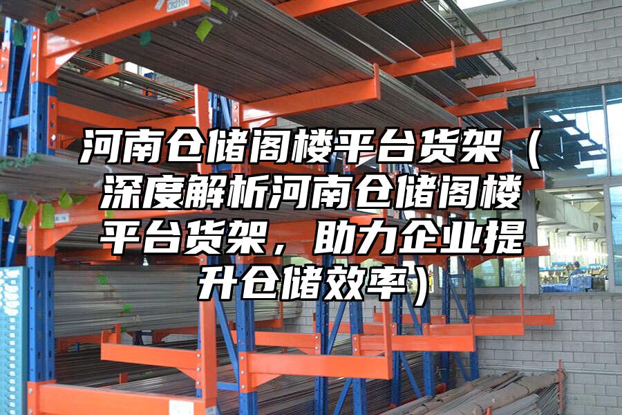 河南倉儲閣樓平臺貨架（深度解析河南倉儲閣樓平臺貨架，助力企業提升倉儲效率）