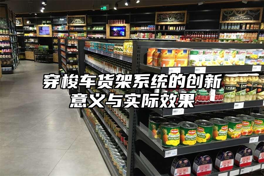 穿梭車貨架系統的創新意義與實際效果