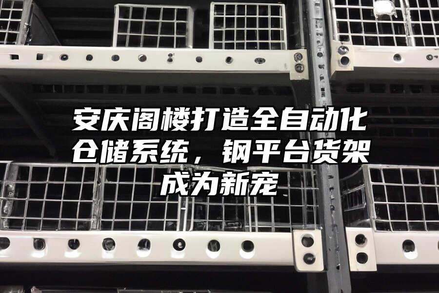 安慶閣樓打造全自動化倉儲系統，鋼平臺貨架成為新寵