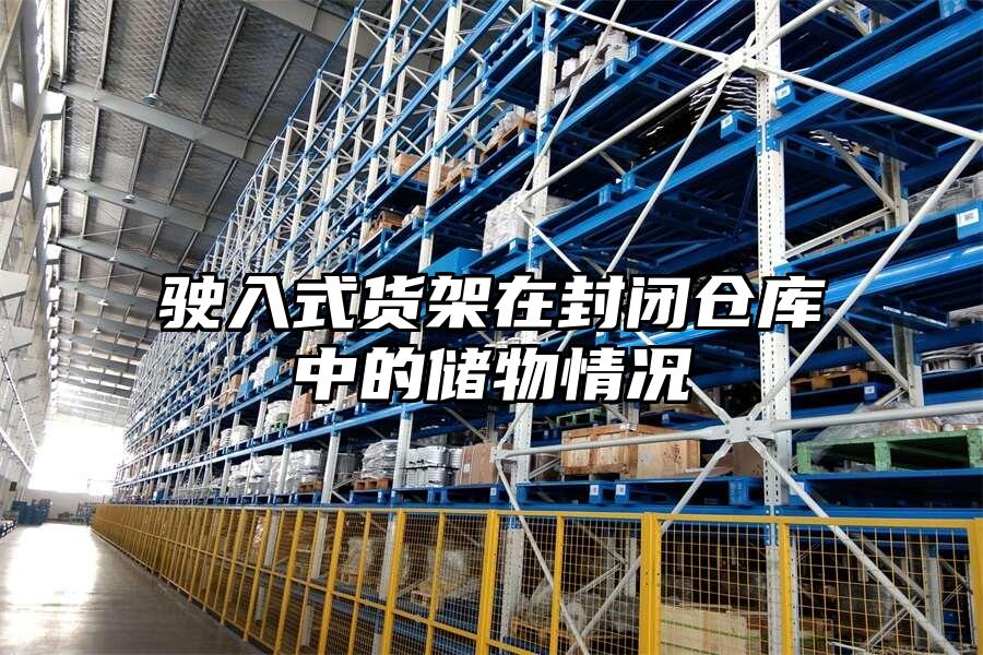 駛入式貨架在封閉倉庫中的儲物情況