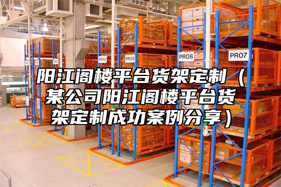 陽江閣樓平臺貨架定制（某公司陽江閣樓平臺貨架定制成功案例分享）