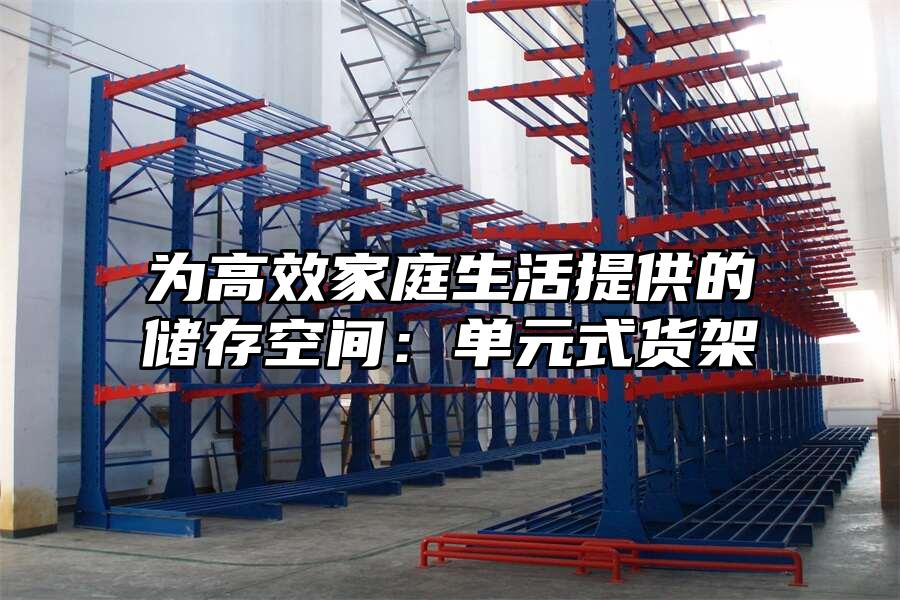 為高效家庭生活提供的儲存空間：單元式貨架