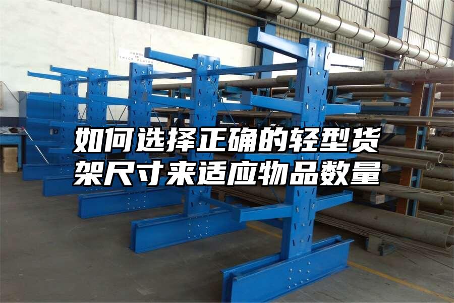 如何選擇正確的輕型貨架尺寸來適應物品數量
