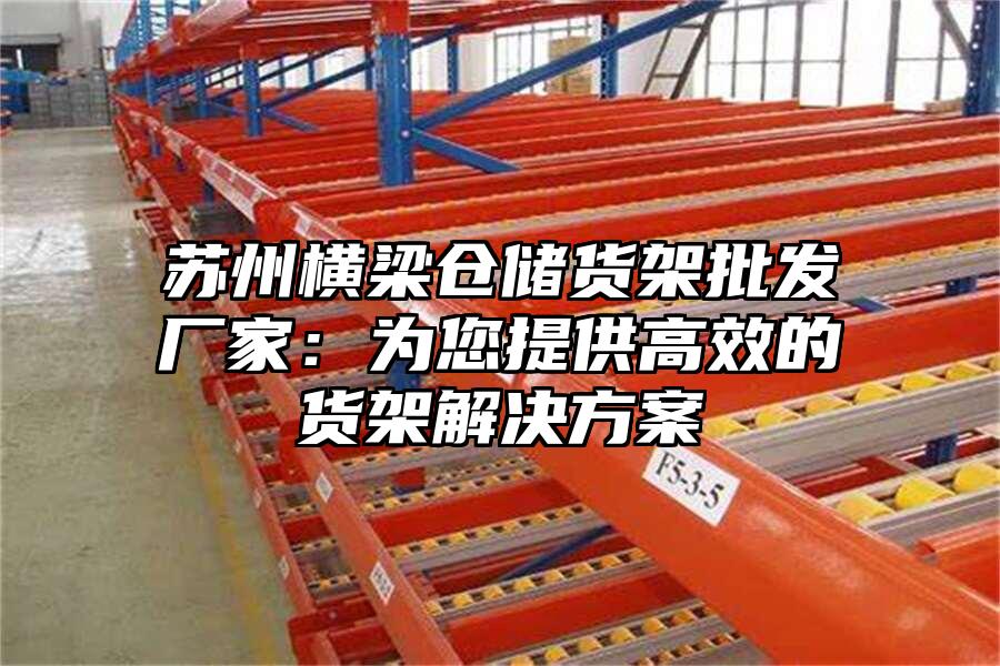 蘇州橫梁倉儲貨架批發廠家：為您提供高效的貨架解決方案