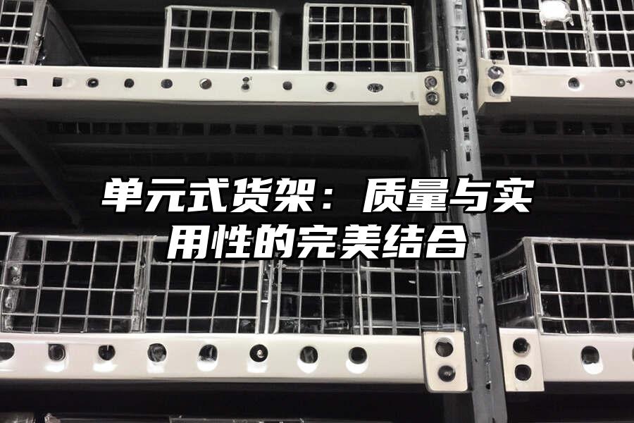 單元式貨架：質量與實用性的完美結合
