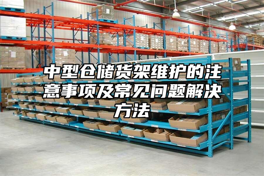 中型倉儲貨架維護的注意事項及常見問題解決方法