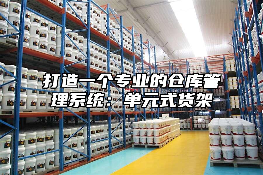 打造一個專業的倉庫管理系統：單元式貨架