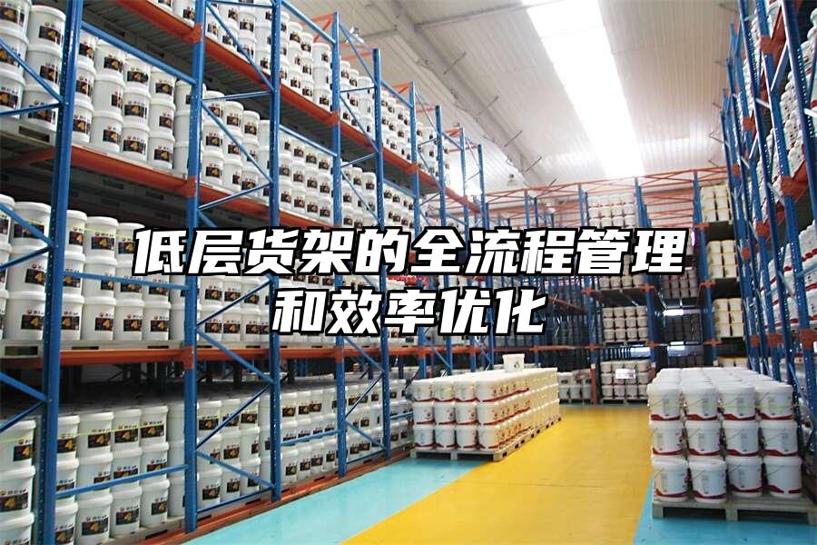 低層貨架的全流程管理和效率優化