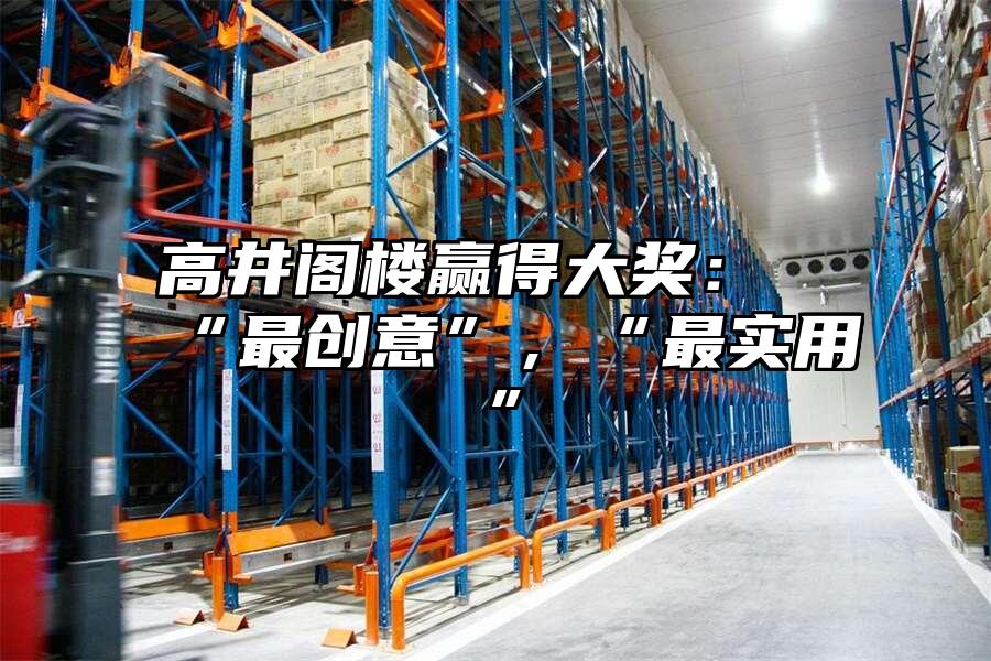 高井閣樓贏得大獎(jiǎng)：“最創(chuàng)意”，“最實(shí)用”