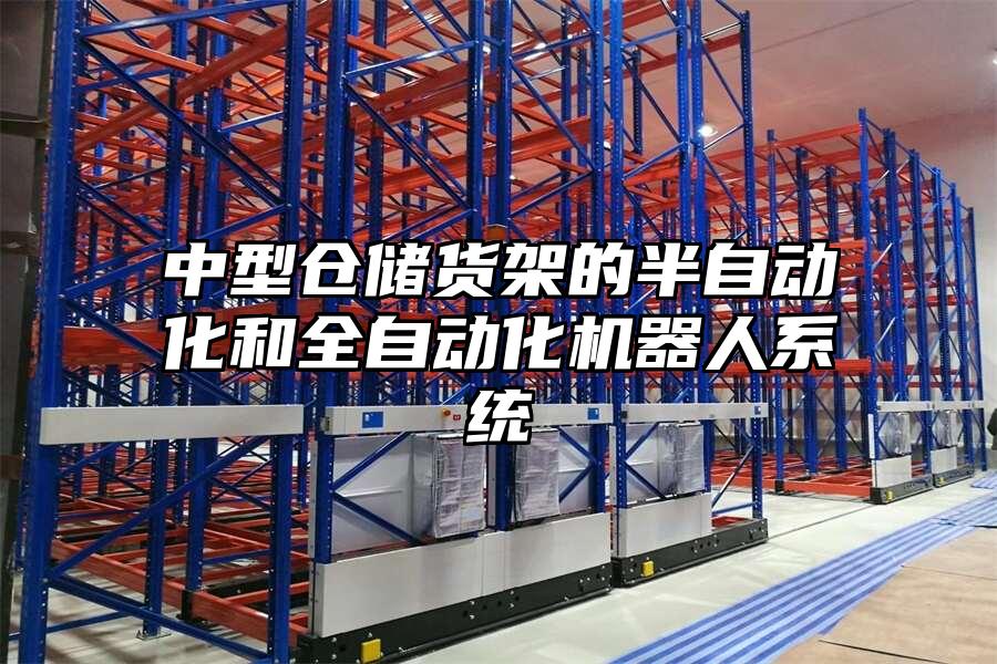 中型倉儲貨架的半自動化和全自動化機器人系統