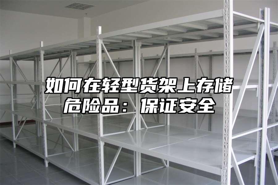 如何在輕型貨架上存儲危險品：保證安全