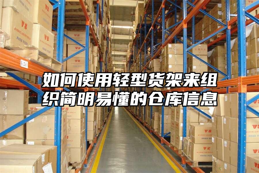 如何使用輕型貨架來組織簡明易懂的倉庫信息
