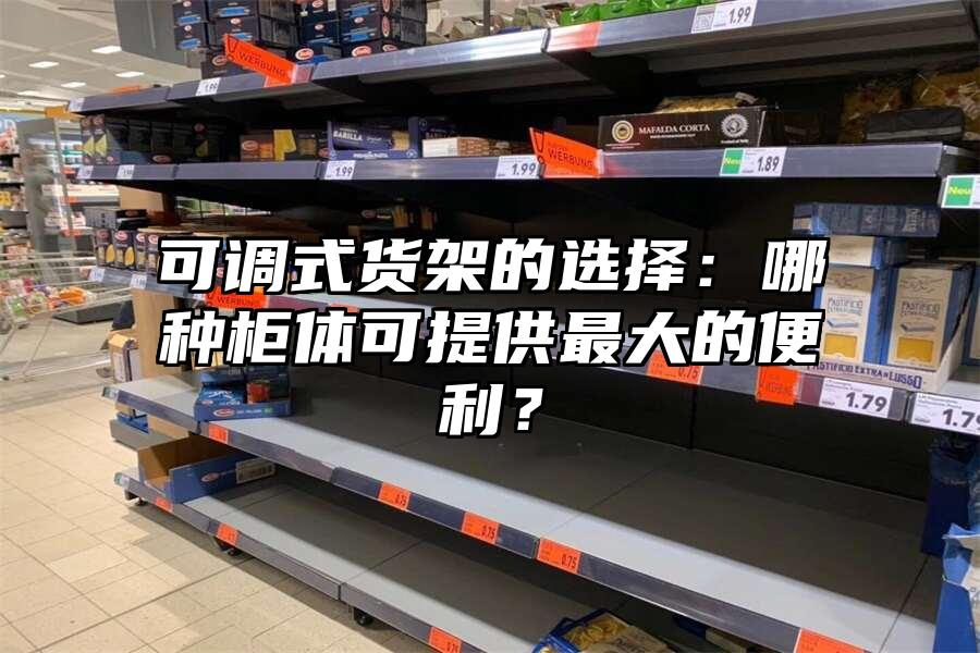 可調式貨架的選擇：哪種柜體可提供最大的便利？