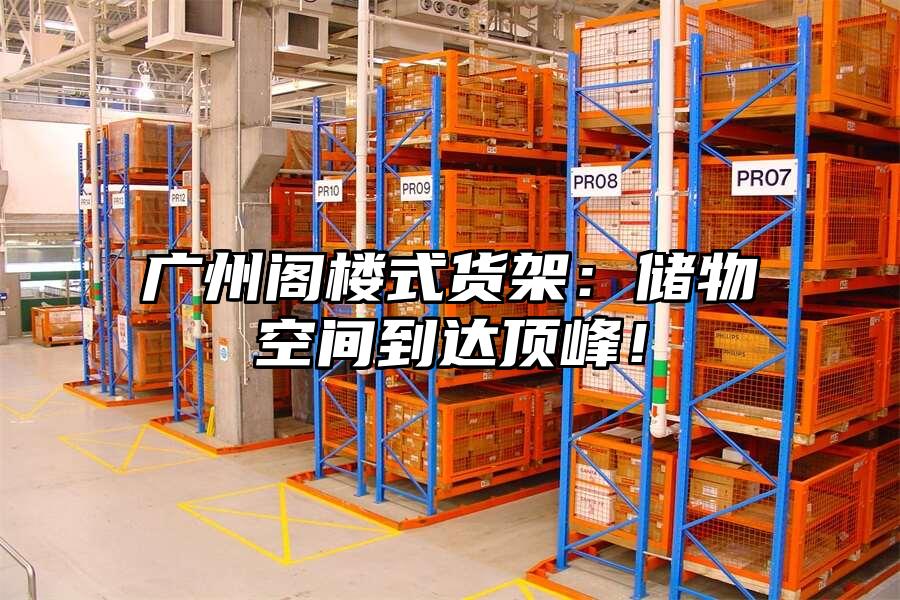 廣州閣樓式貨架：儲物空間到達頂峰！