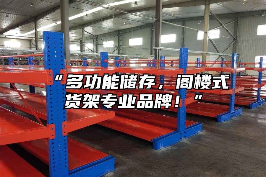 “多功能儲存，閣樓式貨架專業(yè)品牌！”