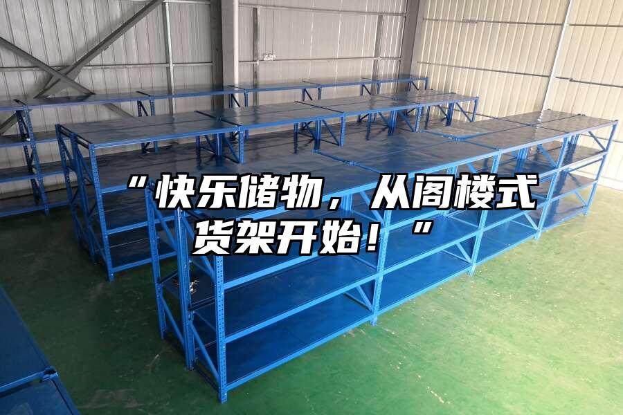 “快樂儲物，從閣樓式貨架開始！”