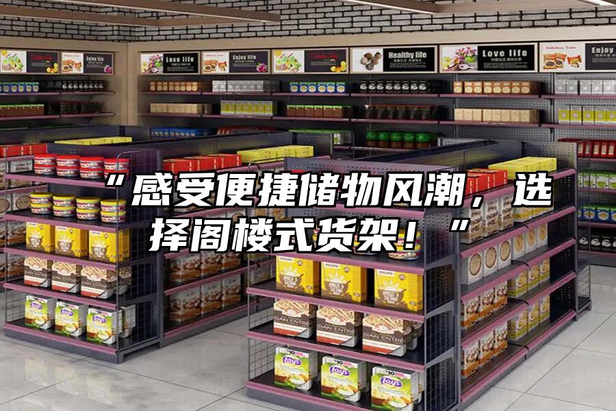 “感受便捷儲物風潮，選擇閣樓式貨架！”