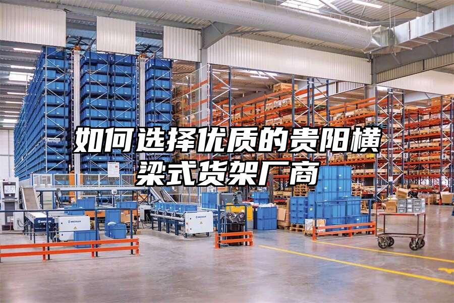 如何選擇優質的貴陽橫梁式貨架廠商