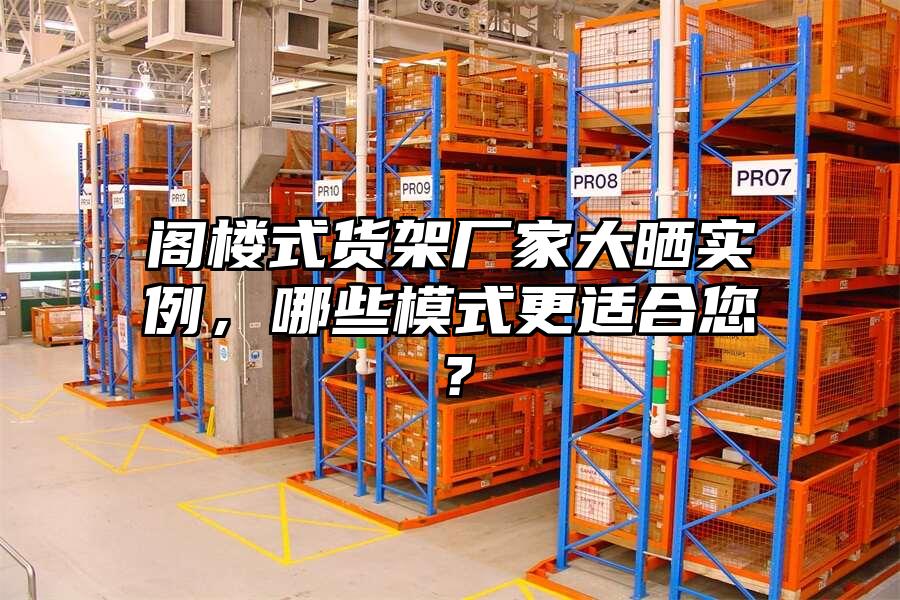 閣樓式貨架廠家大曬實例，哪些模式更適合您？