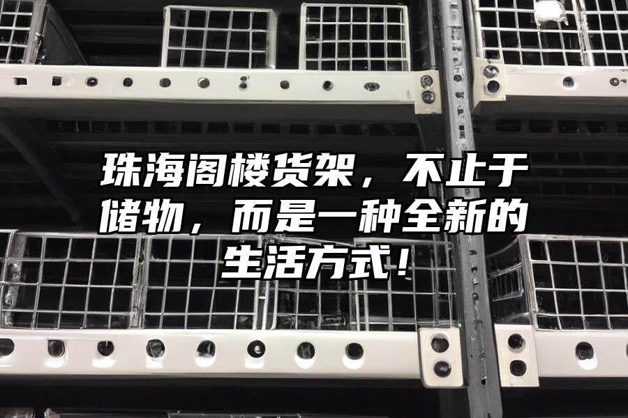 珠海閣樓貨架，不止于儲物，而是一種全新的生活方式！