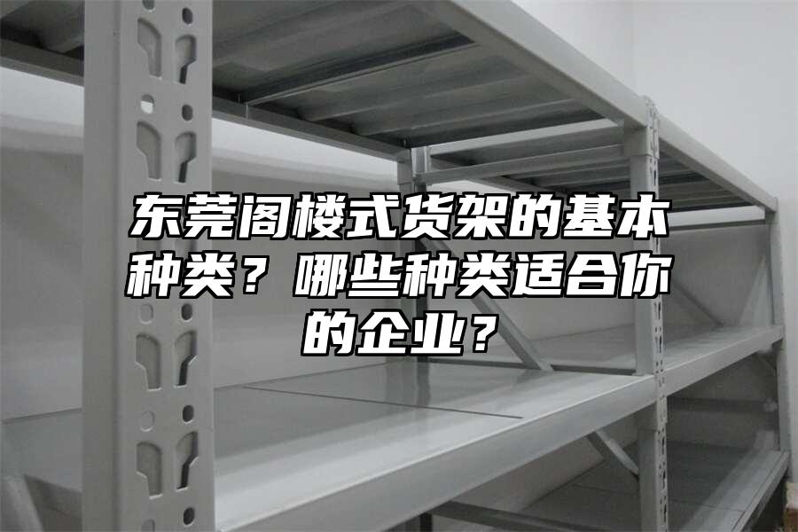 東莞閣樓式貨架的基本種類？哪些種類適合你的企業？
