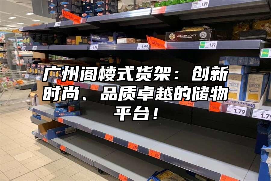 廣州閣樓式貨架：創(chuàng)新時尚、品質(zhì)卓越的儲物平臺！