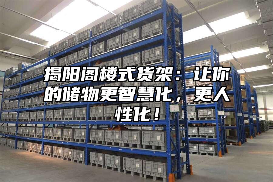 揭陽閣樓式貨架：讓你的儲物更智慧化，更人性化！