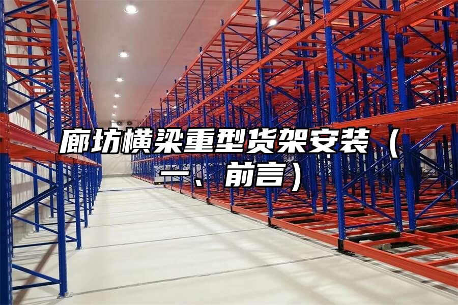 廊坊橫梁重型貨架安裝（一、前言）