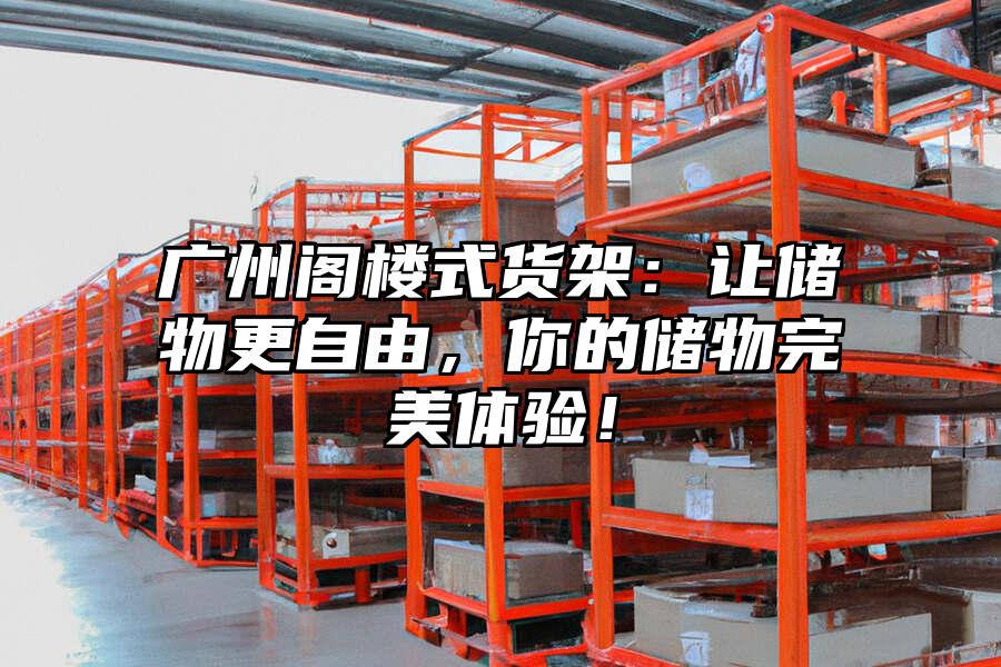 廣州閣樓式貨架：讓儲(chǔ)物更自由，你的儲(chǔ)物完美體驗(yàn)！