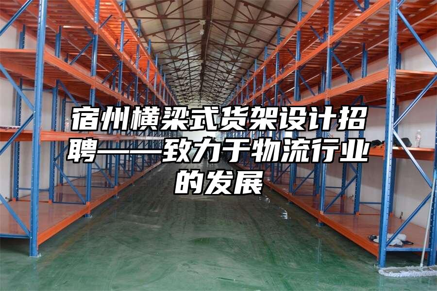 宿州橫梁式貨架設計招聘——致力于物流行業的發展