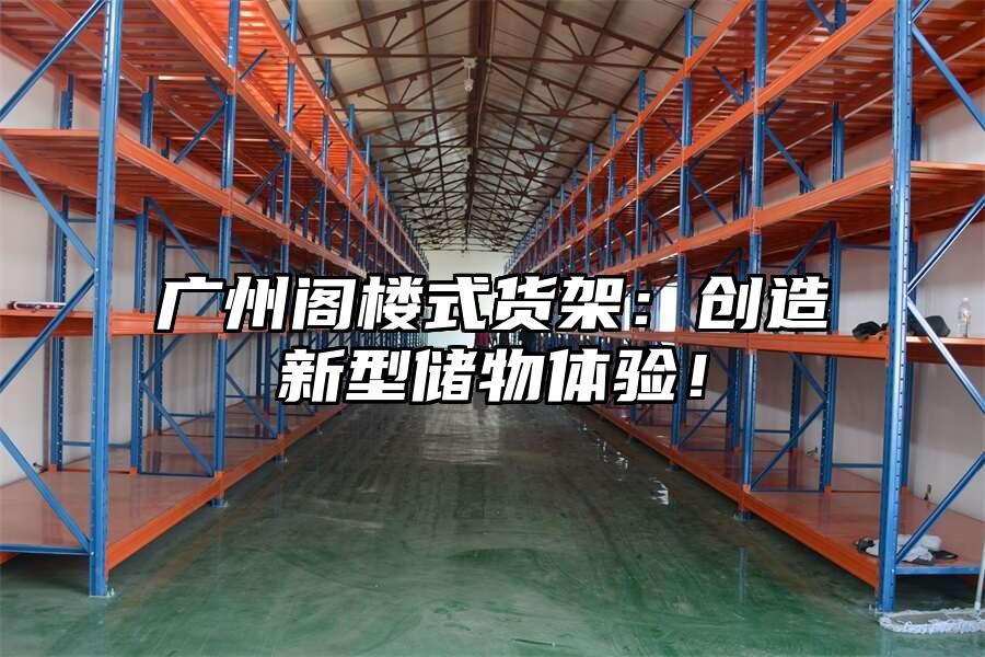 廣州閣樓式貨架：創造新型儲物體驗！