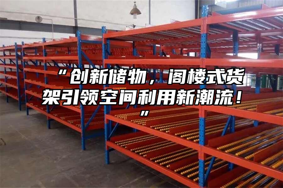 “創新儲物，閣樓式貨架引領空間利用新潮流！”