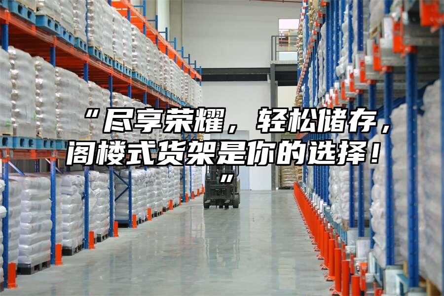 “盡享榮耀，輕松儲(chǔ)存，閣樓式貨架是你的選擇！”