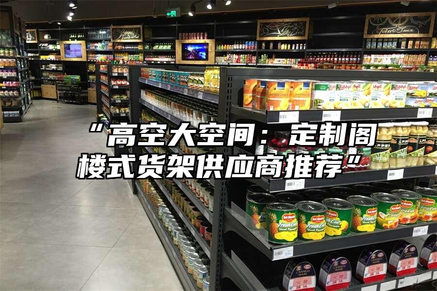 “高空大空間：定制閣樓式貨架供應商推薦”