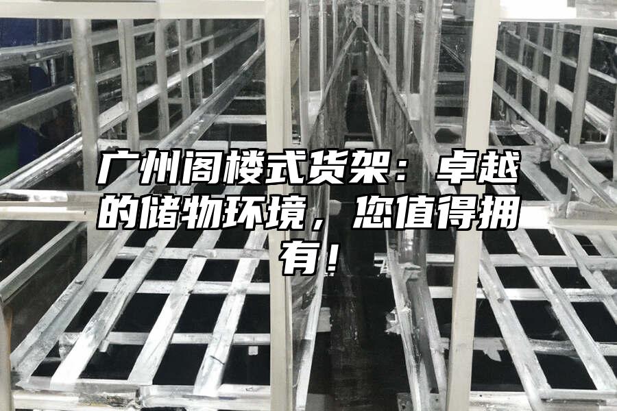 廣州閣樓式貨架：卓越的儲物環境，您值得擁有！
