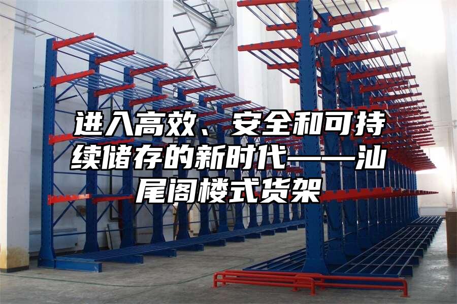 進入高效、安全和可持續儲存的新時代——汕尾閣樓式貨架