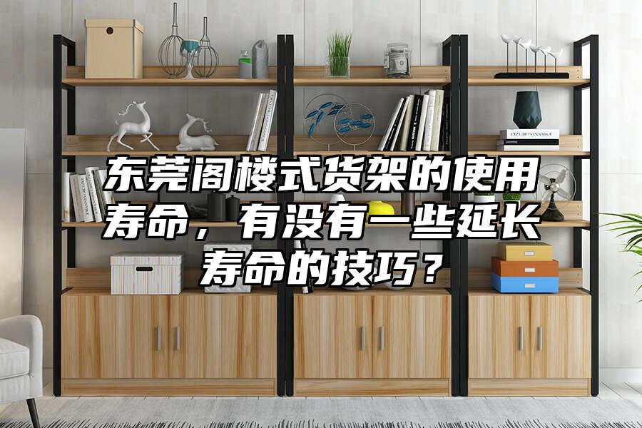 東莞閣樓式貨架的使用壽命，有沒有一些延長壽命的技巧？