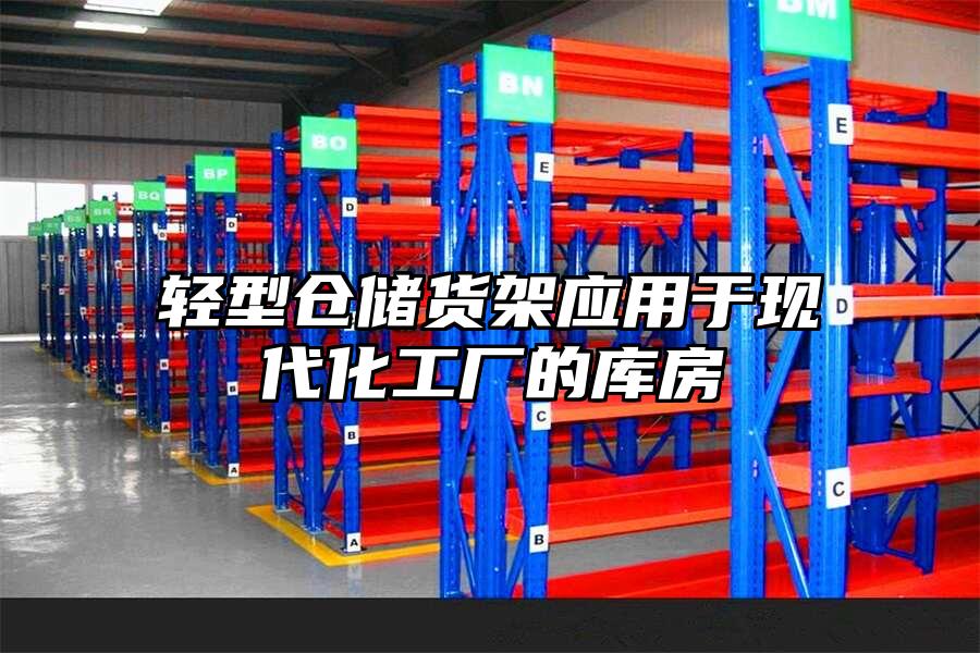 輕型倉儲貨架應用于現代化工廠的庫房