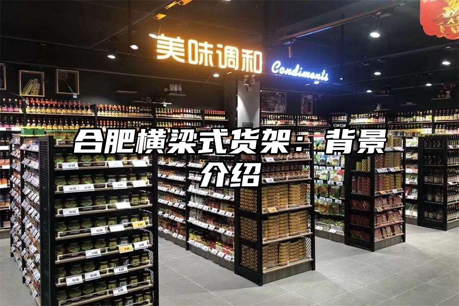 合肥橫梁式貨架：背景介紹