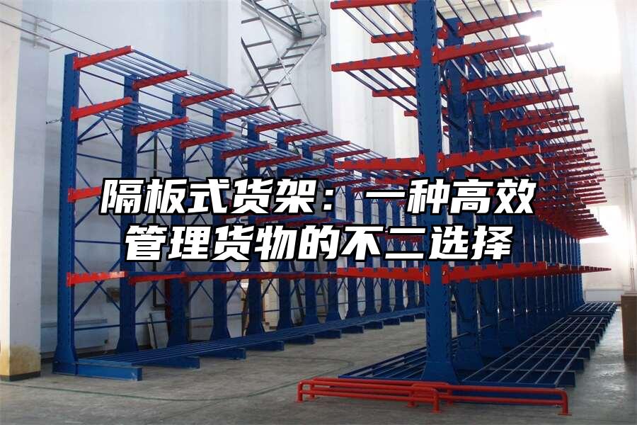 隔板式貨架：一種高效管理貨物的不二選擇